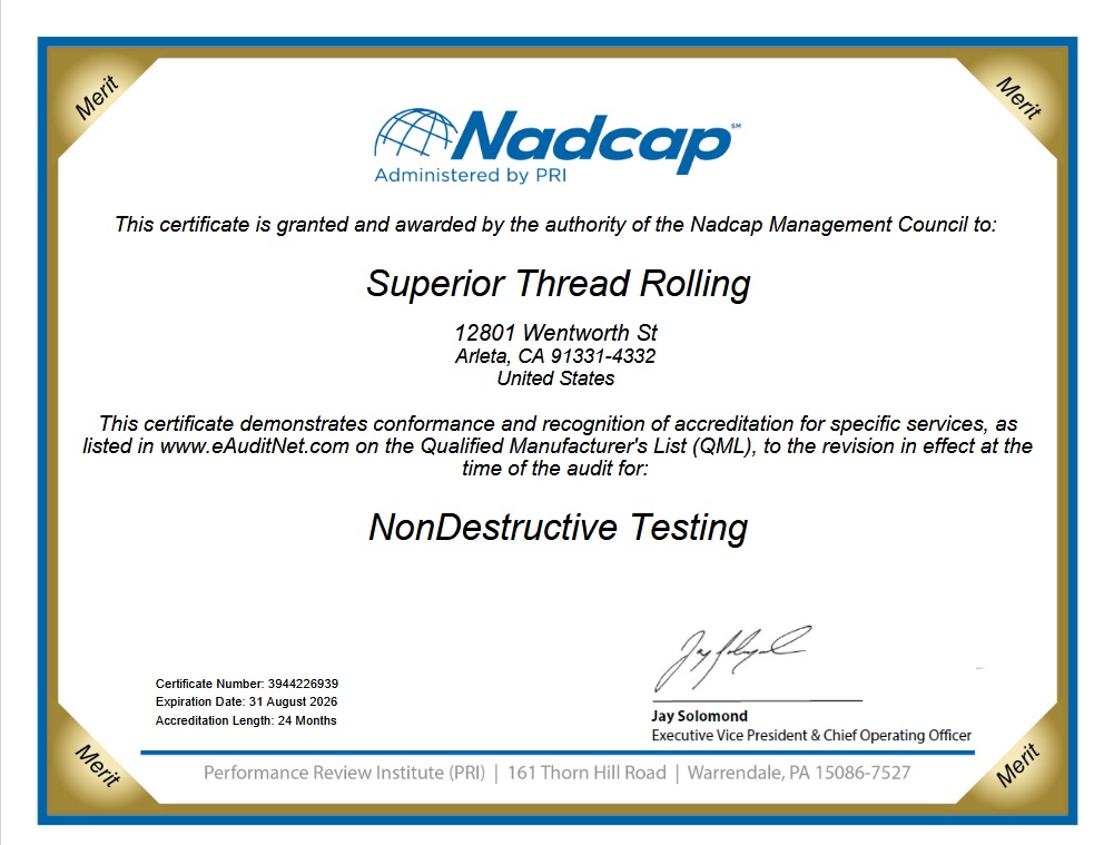 Nadcap Certificate